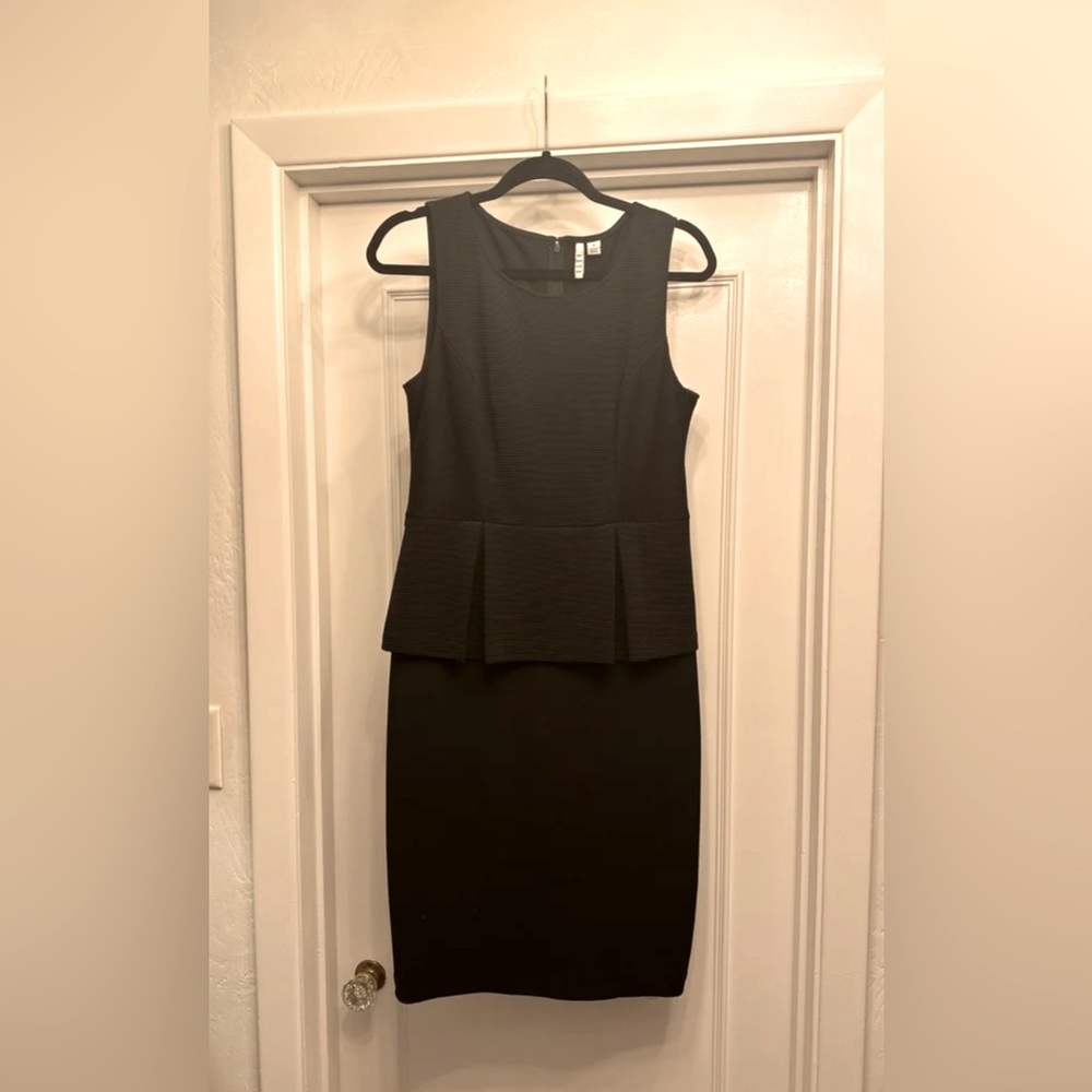Black peplum dress size 8